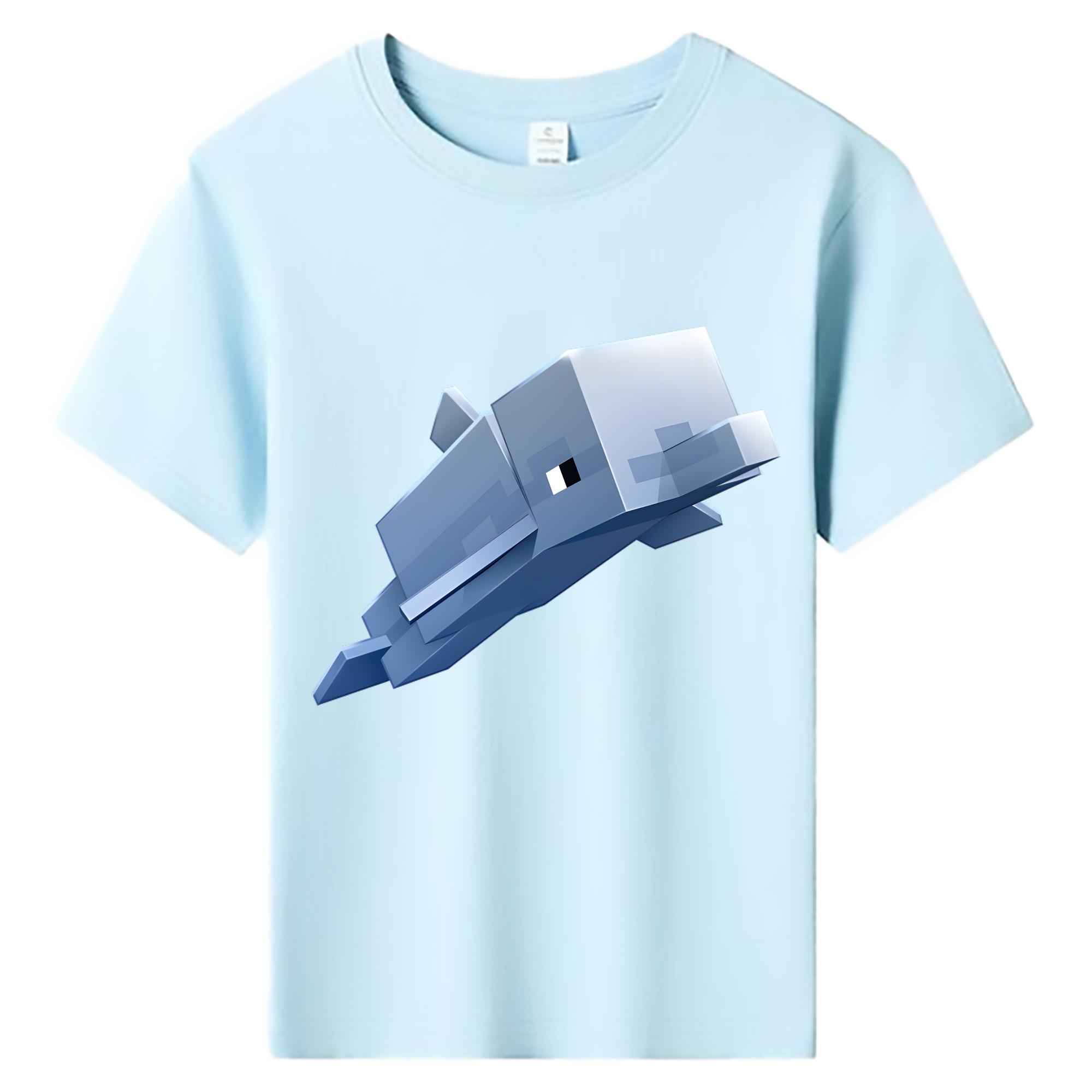 （画像用） マインクラフト ブロックの世界 Minecraft MC Block world 綿100％キッズTシャツ（フロントプリント）